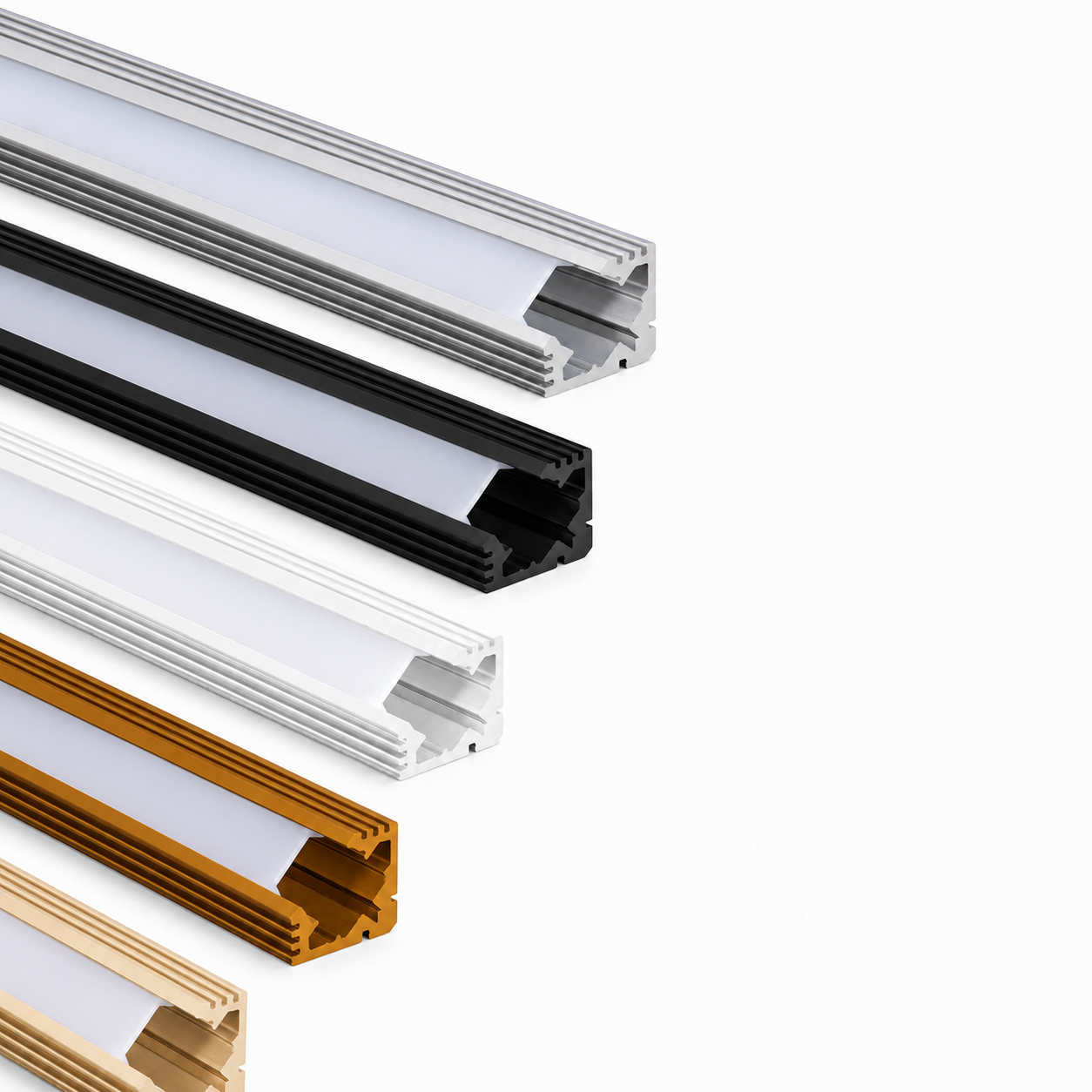 Angled 200 DIY | LED Aluminum Channel & Frosted Diffuser