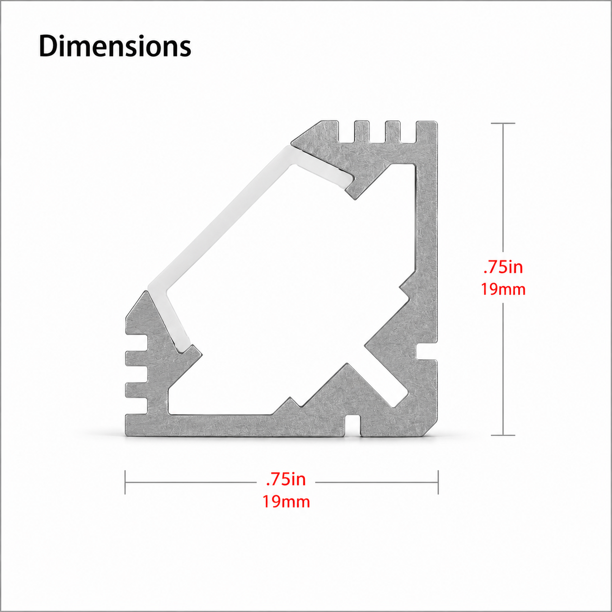 Angled 200 DIY | LED Aluminum Channel & Frosted Diffuser