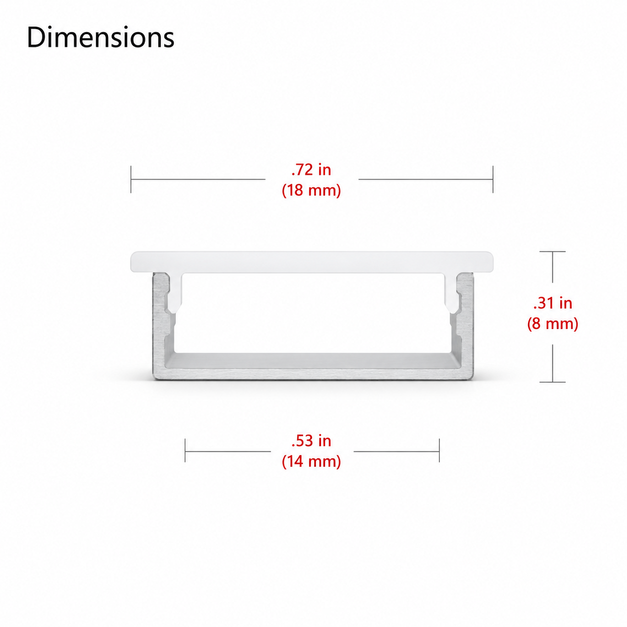 Recess 200 DIY | LED Aluminum Channel & Frosted Diffuser