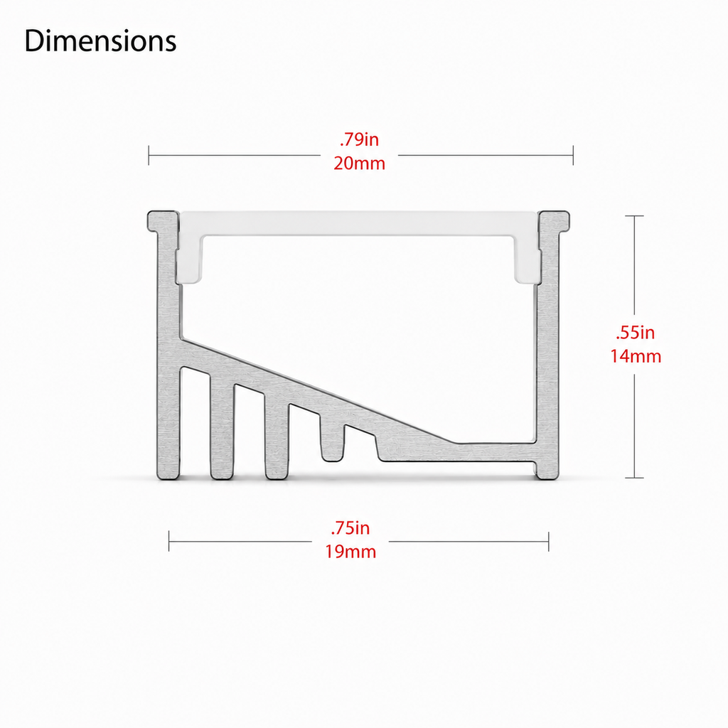 Recess 400 DIY | LED Aluminum Channel & Frosted Diffuser